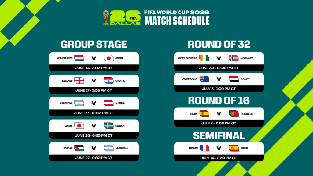 Match Schedule – FIFA World Cup 26 Dallas™